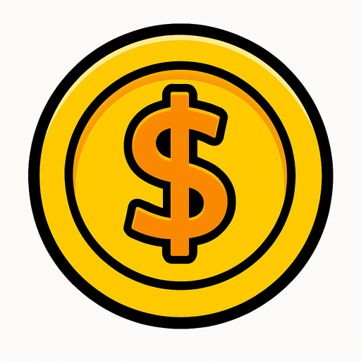Coin.
In-Game asset.  2d.  High contrast.  No shadows