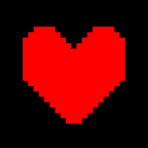make undertale heart.
In-Game asset.  2d.  High contrast.  No shadows