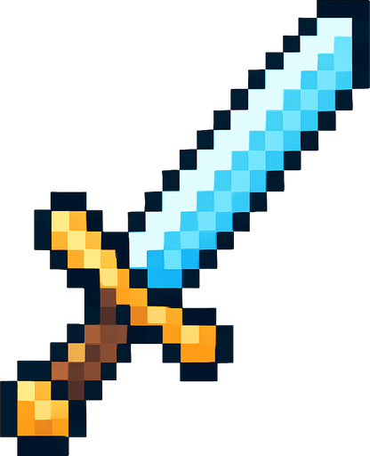 Espada pixel.
In-Game asset.  2d.  High contrast.  No shadows