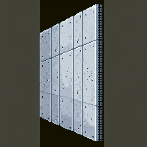 Pixel art, side view of a concrete factory floor . Single Game Texture. In-Game asset. 2d. Blank background. High contrast. No shadows.