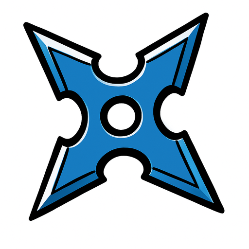 shuriken.
In-Game asset.  2d.  High contrast.  No shadows