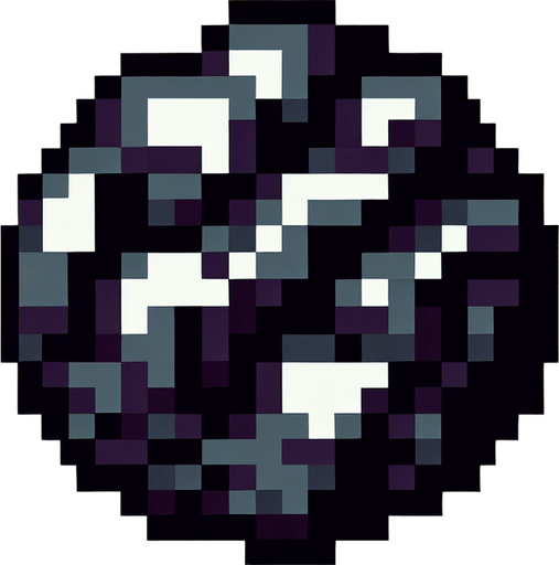 black coal. Single Game Texture. In-Game asset. 2d. Blank background. High contrast. No shadows. pixelated. 8 bit