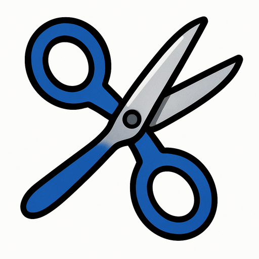 scissors.
In-Game asset.  2d.  High contrast.  No shadows
