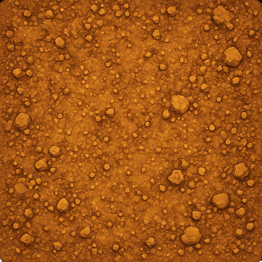 Dirt. HD colors. square
In-Game asset.  2d.  High contrast.  No shadows