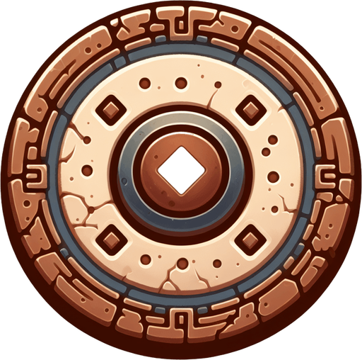 soil button.
Single Game Texture.  In-Game asset.  2d.  Blank background.  High contrast.  No shadows