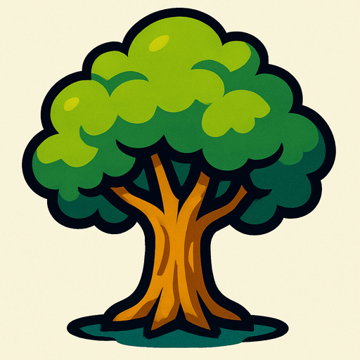 Arbre.
In-Game asset.  2d.  High contrast.  No shadows