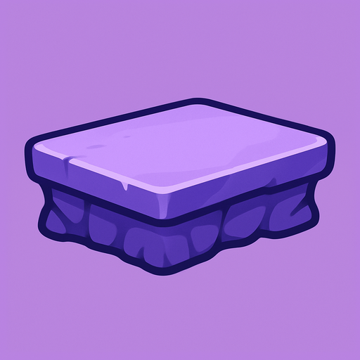 soft purple platform.
In-Game asset.  2d.  High contrast.  No shadows. Hd