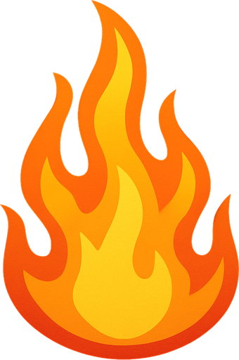 Flame.
In-Game asset.  2d.  High contrast.  No shadows