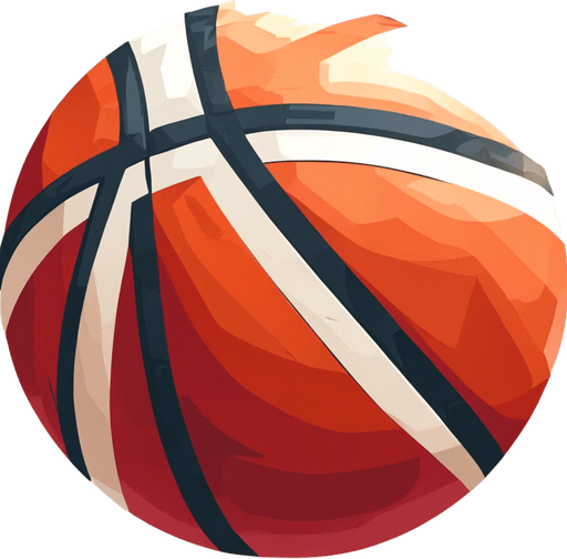 2d graphic. in game texture. flat graphic. Basketball with text that says "Collect all balls"