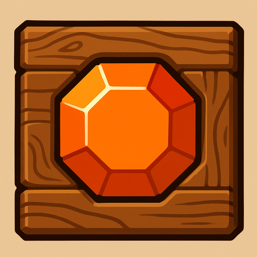 make wood for blocked gem.
In-Game asset.  2d.  High contrast.  No shadows