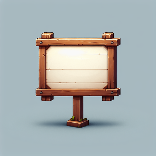 un cartel de madera sin soporte rectangulo 200-100.
Single Game Texture.  In-Game asset.  2d.  Blank background.  High contrast.  No shadows