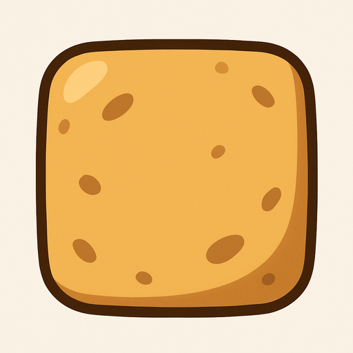 potato colour square with round corners, flat shaded, hyper casual game.
Single Game Texture. In-Game asset. 2d. Blank background. High contrast. No shadows.