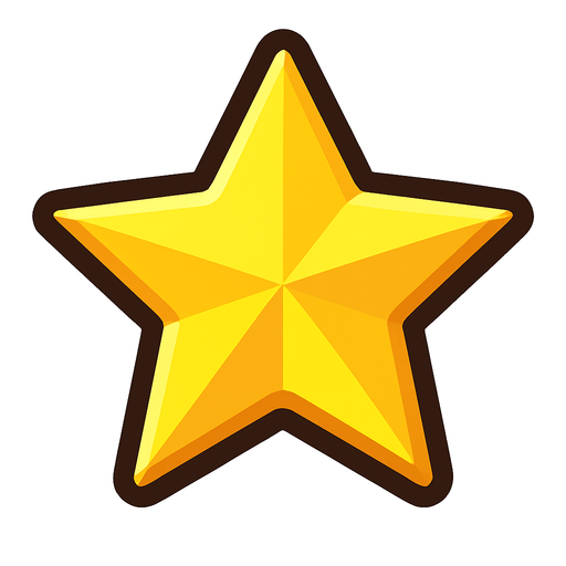 star, remove background.
In-Game asset.  2d.  High contrast.  No shadows