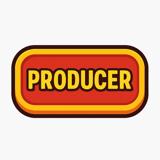 PRODUCER BUTTON.
In-Game asset.  2d.  High contrast.  No shadows