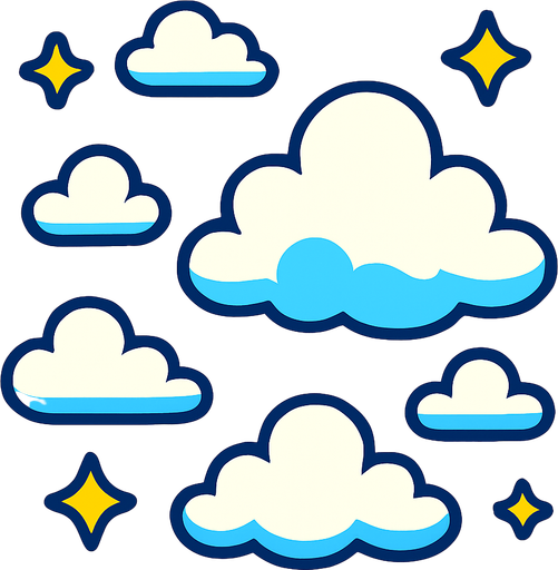 gökyüzü.
In-Game asset.  2d.  High contrast.  No shadows