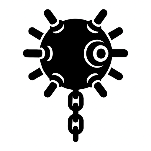 sea mine.
In-Game asset.  2d.  High contrast.  No shadows