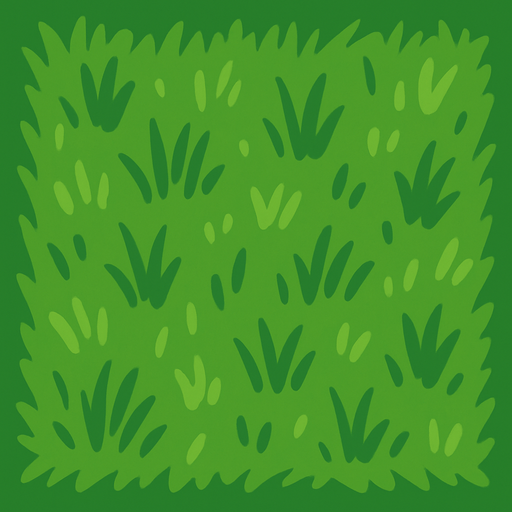 Un asset cuadrado 2000*2000 de un campo de cesped, estilo lineless.
In-Game asset.  2d.  High contrast.  No shadows