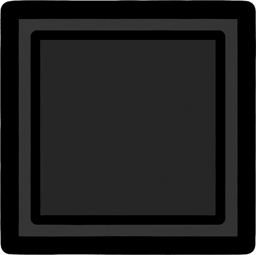 Krnarları siyah içi koyu gri bir kare.
In-Game asset.  2d.  High contrast.  No shadows