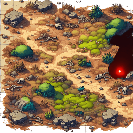 Changed to a mine cave with a faint red glow