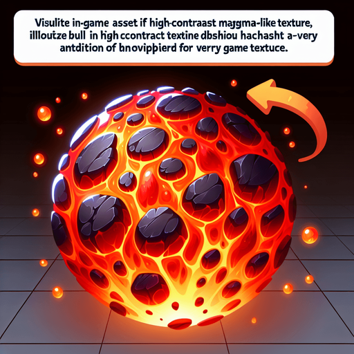 flying  lava bubble.
Single Game Texture. In-Game asset. 2d. Blank background. High contrast. No shadows.