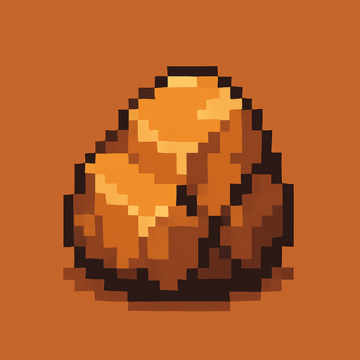 rock, pixelart.
In-Game asset.  2d.  High contrast.  No shadows