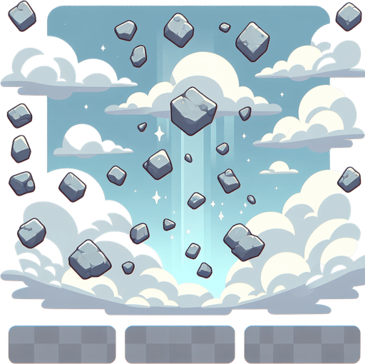 yanan gök taşı.
Single Game Texture. In-Game asset. 2d. Blank background. High contrast. No shadows.