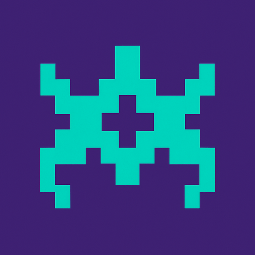 Make a Spacelnvaders InfinityGene EVO enemy character.
In-Game asset.  2d.  High contrast.  No shadows