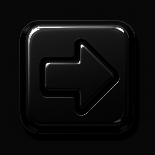 plastic, realistic,shiny, black, only one arrow-shaped buttons.
In-Game asset.  2d.  High contrast.  No shadows
