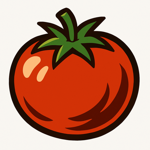 tomato.
In-Game asset.  2d.  High contrast.  No shadows