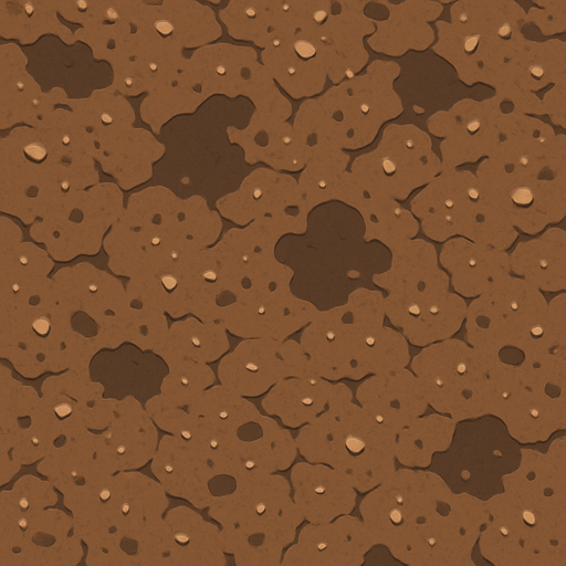 soil bird's eye view.
In-Game asset.  2d.  High contrast.  No shadows