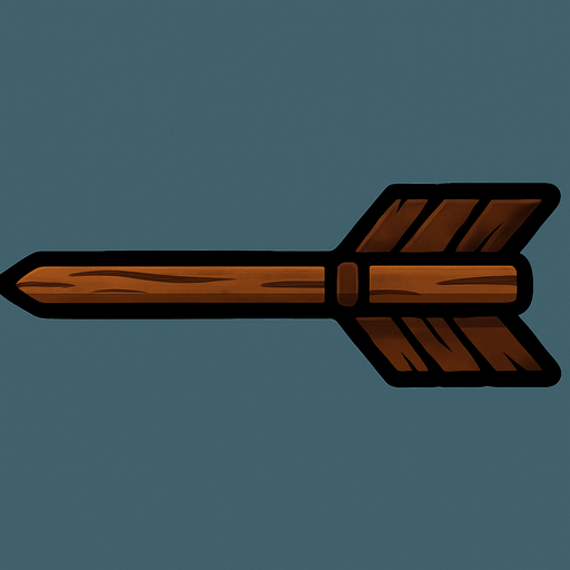 Following this art style, made a wooden arrow with no head