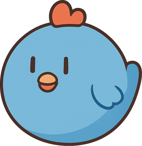 blue ball chicken
. No background. Transparent background. Blank background. No shadows. 2d. In-Game asset. flat