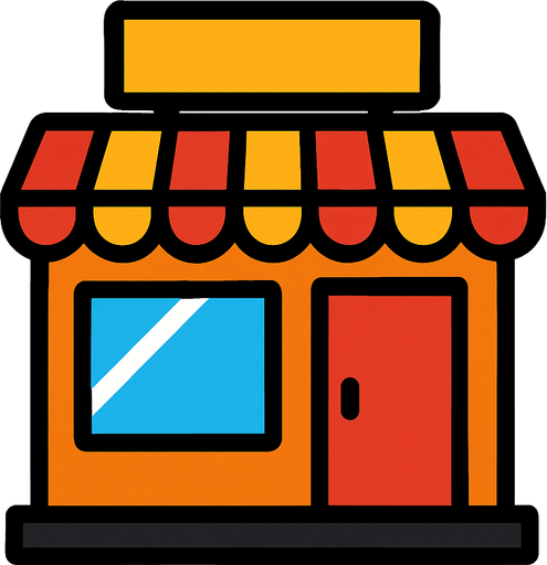 Store.
In-Game asset.  2d.  High contrast.  No shadows