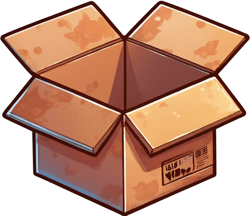 cute Chibi ginger cat peeking from a box. Cheeky, happy.