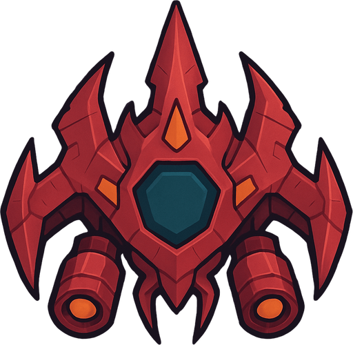 enemy space shape.
In-Game asset.  2d.  No shadows