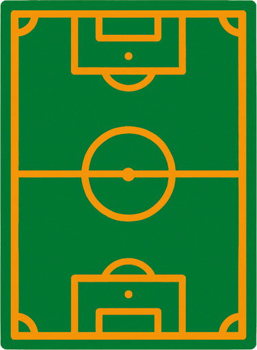 Soccer pitch.
In-Game asset.  2d.  High contrast.  No shadows