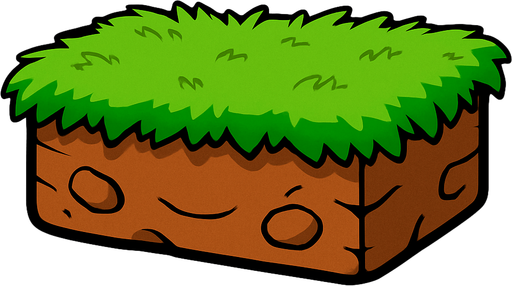 çimenli bi platform.
In-Game asset.  2d.  High contrast.  No shadows