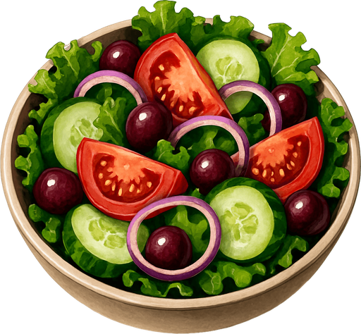 salad - Gerçekçi - Yazısız.
In-Game asset.  2d.  High contrast.  No shadows