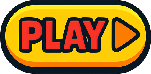 play button for video game.
In-Game asset.  2d.  High contrast.  No shadows