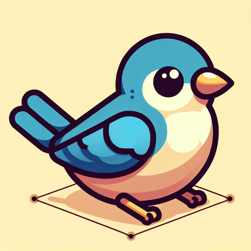 Bird.
Single Game Texture. In-Game asset. 2d. Blank background. High contrast. No shadows.