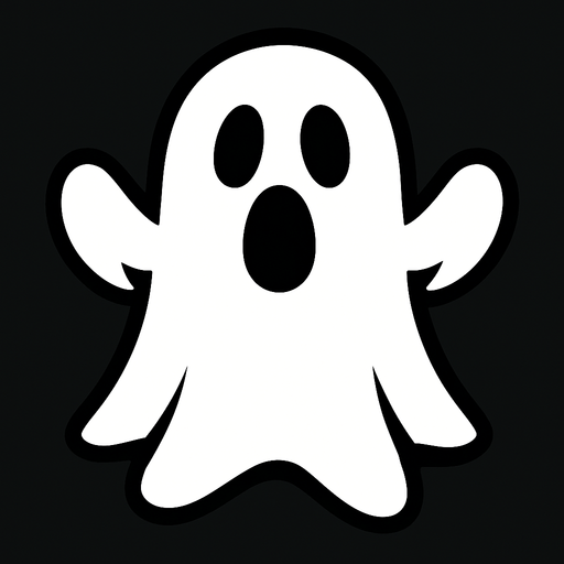 ghost.
In-Game asset.  2d.  High contrast.  No shadows