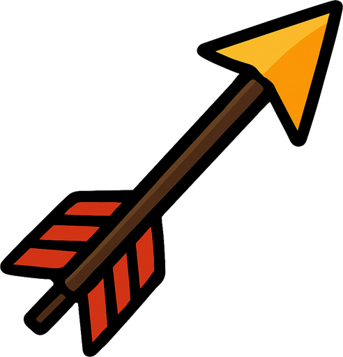 Flecha.
In-Game asset.  2d.  High contrast.  No shadows