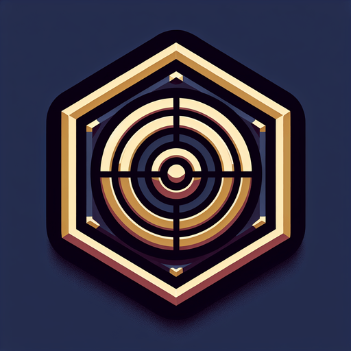 Hexagon target
Single Game Texture. In-Game asset. 2d. Blank background. High contrast. No shadows.