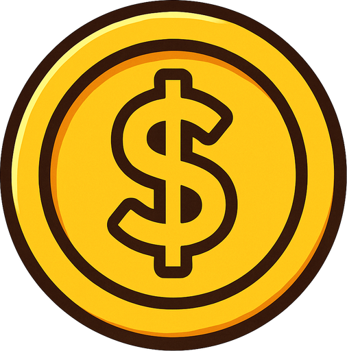 coin.
In-Game asset.  2d.  High contrast.  No shadows