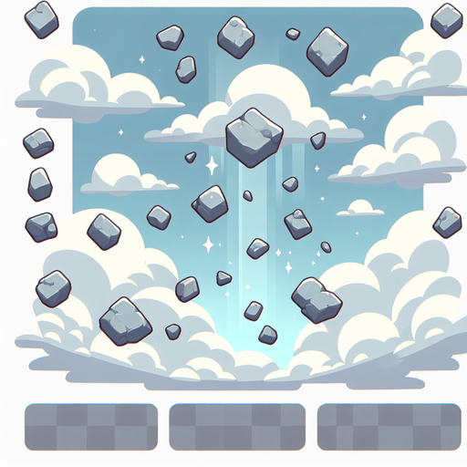 yanan gök taşı.
Single Game Texture. In-Game asset. 2d. Blank background. High contrast. No shadows.