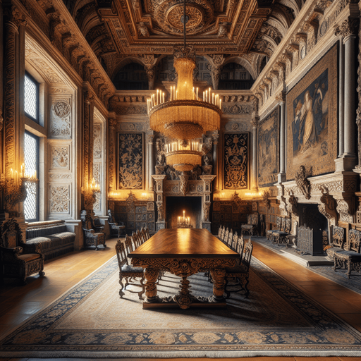 Hall in a beautiful 17th century castle