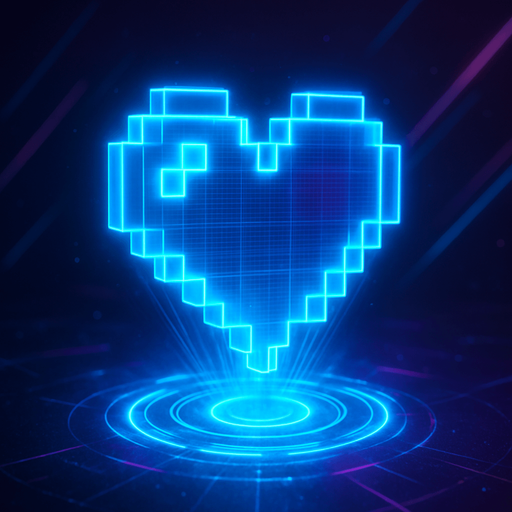 Neon cyberpunk glowing 3D 🩷 hologram projection light futuristic