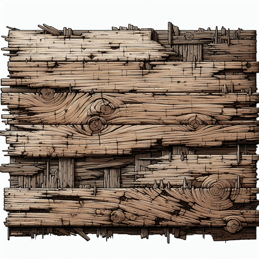 cartoon old splintered wood background.
Single Game Texture. In-Game asset. 2d. Blank background. High contrast. No shadows.