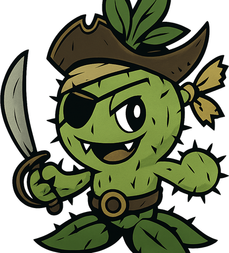 Acrescente o conceito Pirata e Cacto do deserto e estilo Ladino, Mantendo a inspiração em pokémon e Digimon, imagem sem fundo
