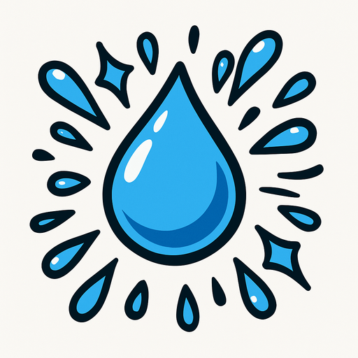 Su damlası patlama parçacık.
In-Game asset.  2d.  High contrast.  No shadows